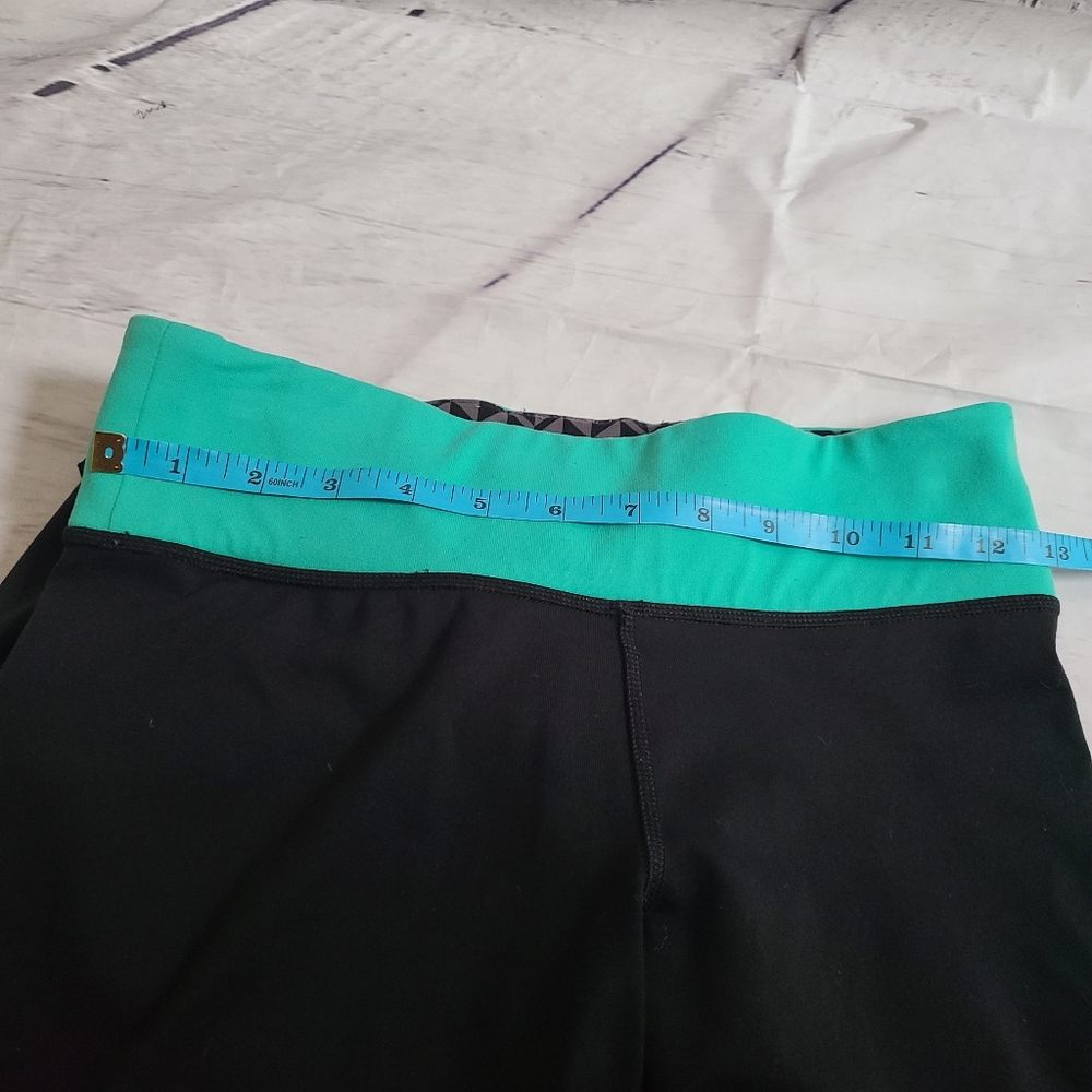 💙 Victoria's Secret PINK Mint and Black Leggings - Picture 7 of 9